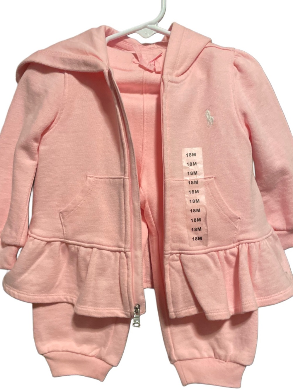 Polo by Ralph Lauren Pink Baby Hoodie Set